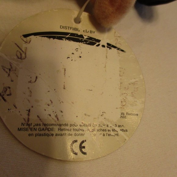 Harley Davidson NEW Vintage 1998 Black White Peach Graphic Motorcycle Plush Hog - Picture 6 of 9